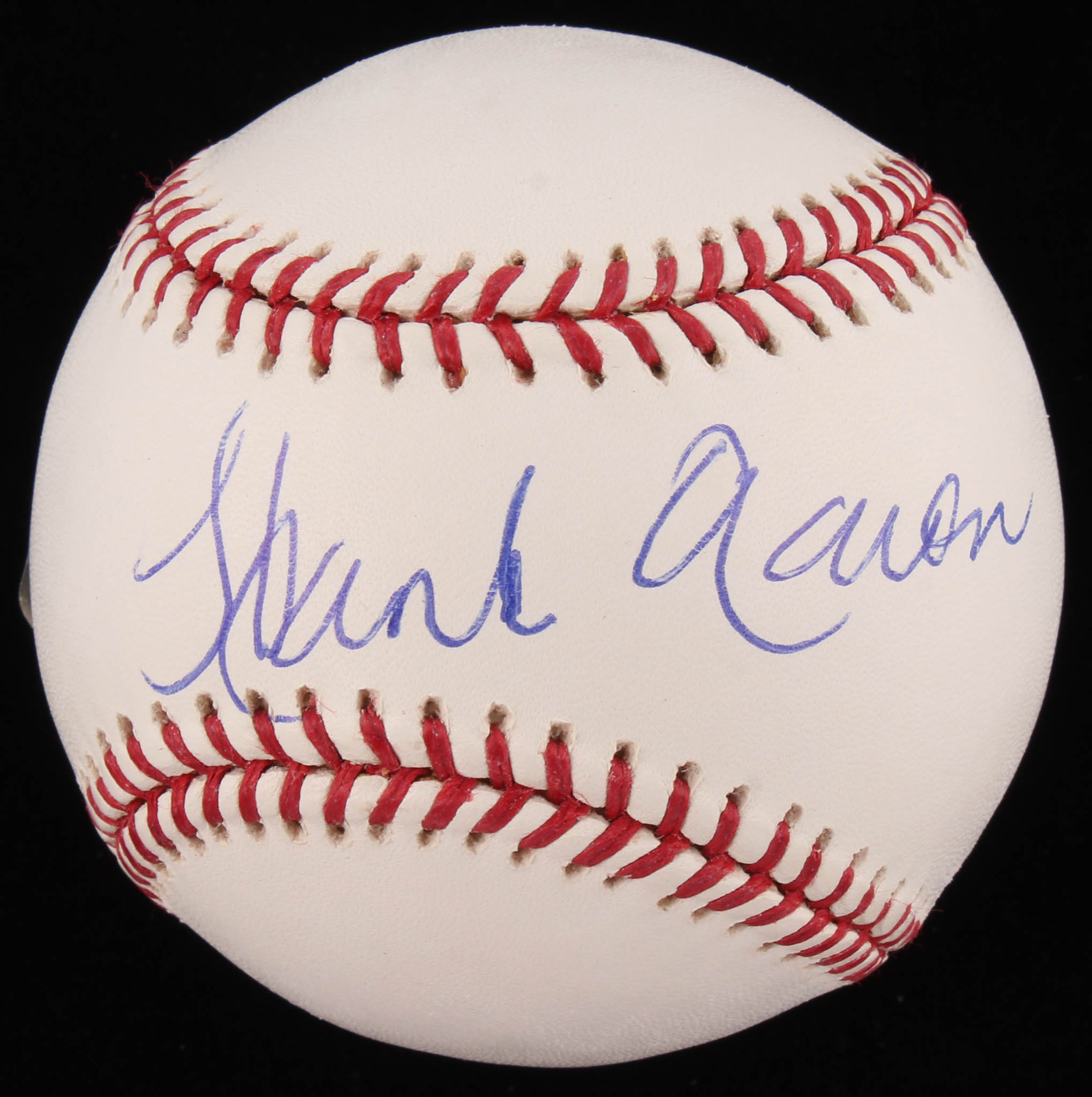 Hank Aaron Signed OML Baseball with Display Case (Steiner COA) at PristineAuction.com Hank Aaron Signed OML Baseball with Display Case (Steiner COA) at PristineAuction.com
