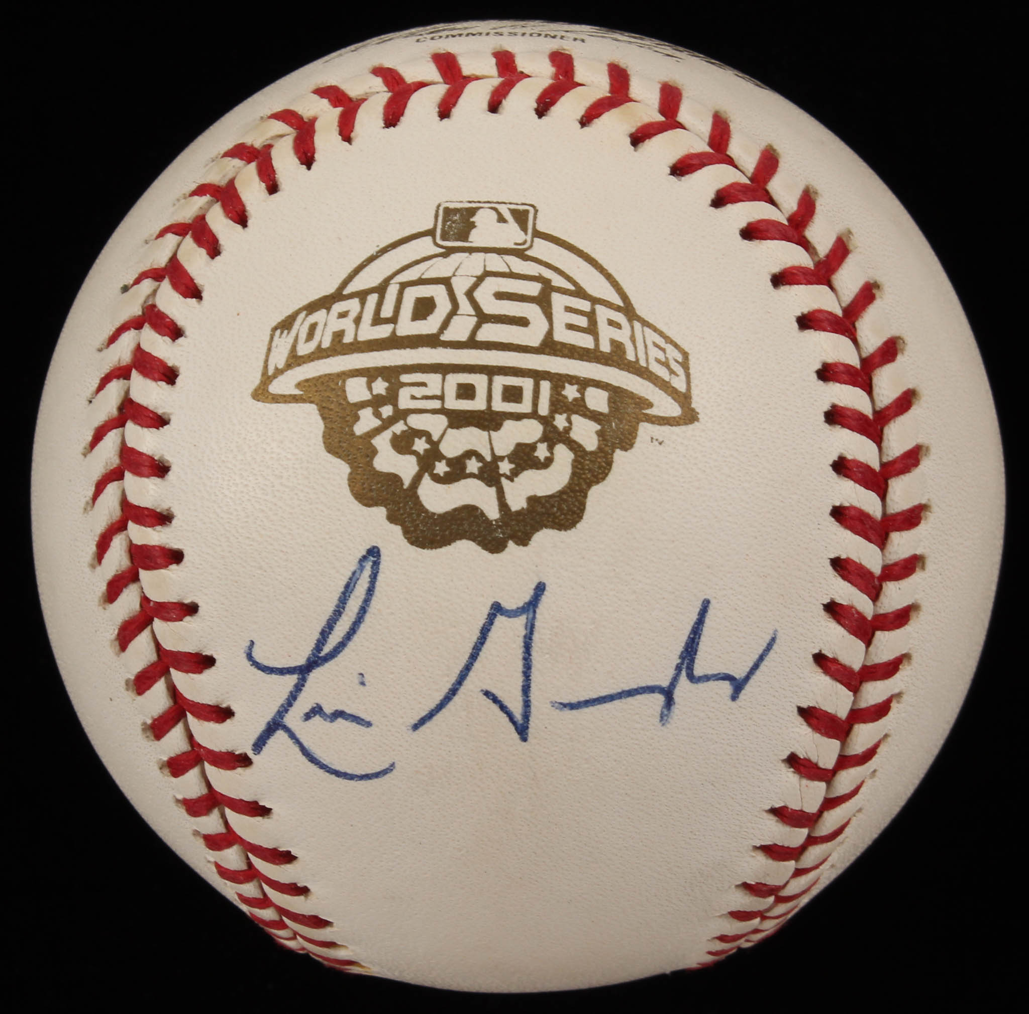 Luis Gonzalez Signed Official 2001 World Series Logo Baseball (JSA COA) at PristineAuction.com Luis Gonzalez Signed Official 2001 World Series Logo Baseball (JSA COA) at PristineAuction.com