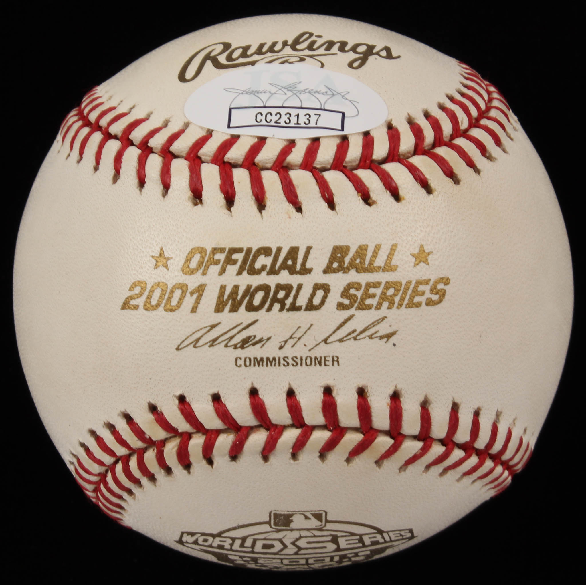 Luis Gonzalez Signed Official 2001 World Series Logo Baseball (JSA COA) at PristineAuction.com Luis Gonzalez Signed Official 2001 World Series Logo Baseball (JSA COA) at PristineAuction.com