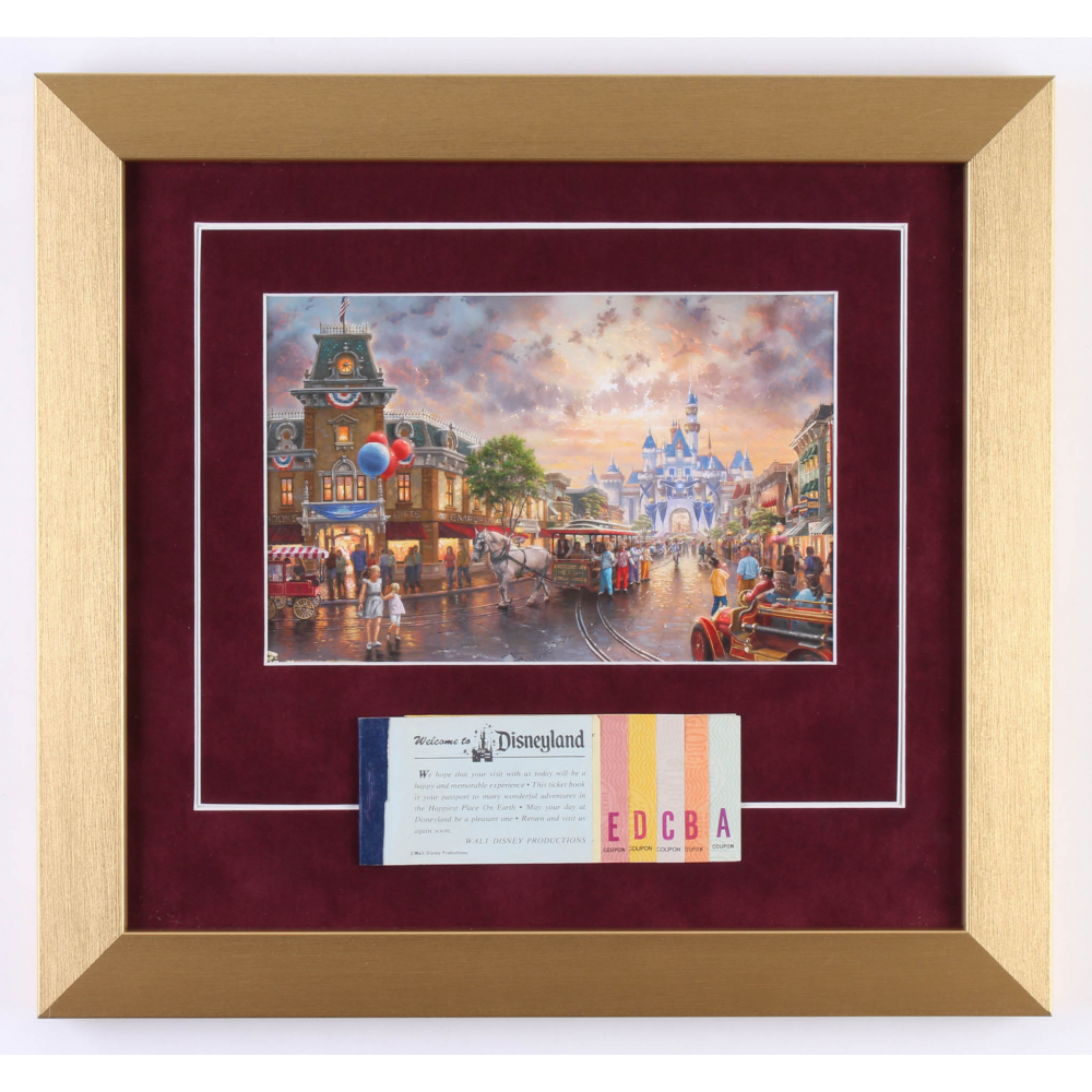 Thomas Kinkade Disneyland "Disneyland's 50th Anniversary" 13x14 Custom