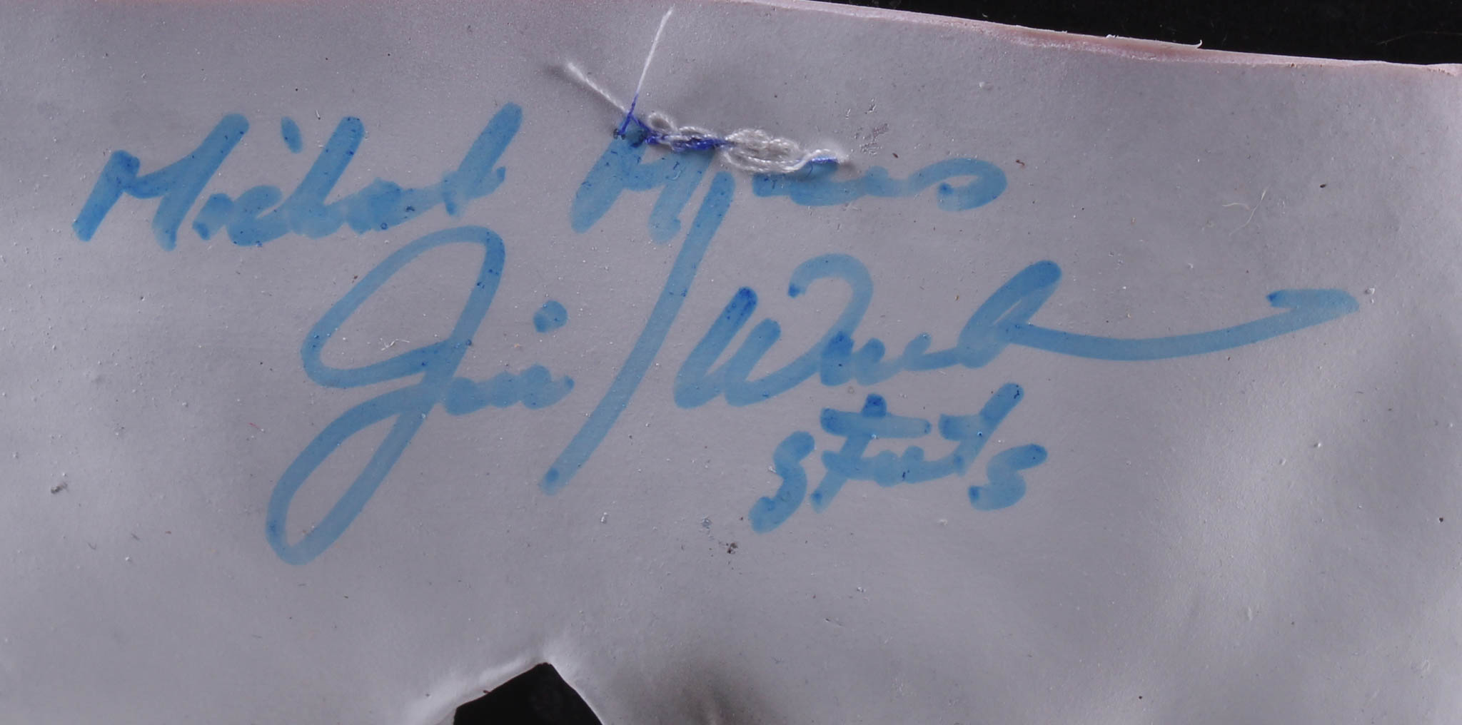 Jim Winburn Signed Full-Size Michael Myers Mask Inscribed "Michael Myers" & "Stunts" (Legends COA) at PristineAuction.com Jim Winburn Signed Full-Size Michael Myers Mask Inscribed "Michael Myers" & "Stunts" (Legends COA) at PristineAuction.com