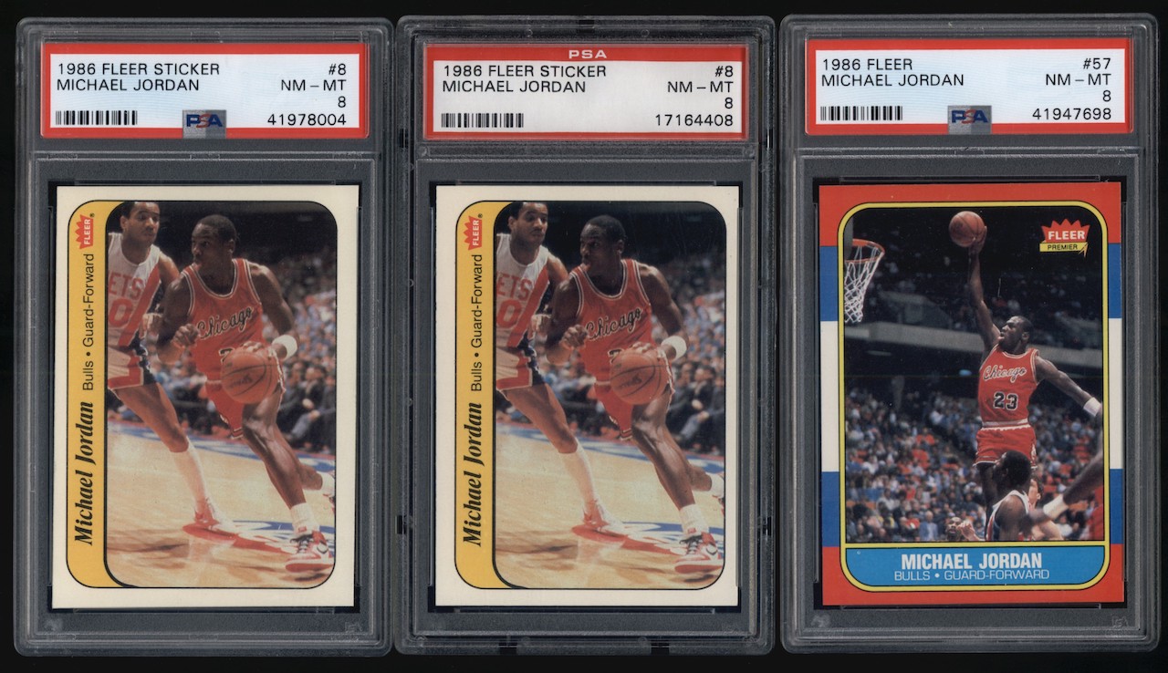 DOUBLE 1986-87 FLEER GRADED SET BREAK MYSTERY BOX – (5) MICHAEL JORDAN GRADED RC’s! at PristineAuction.com DOUBLE 1986-87 FLEER GRADED SET BREAK MYSTERY BOX – (5) MICHAEL JORDAN GRADED RC’s! at PristineAuction.com