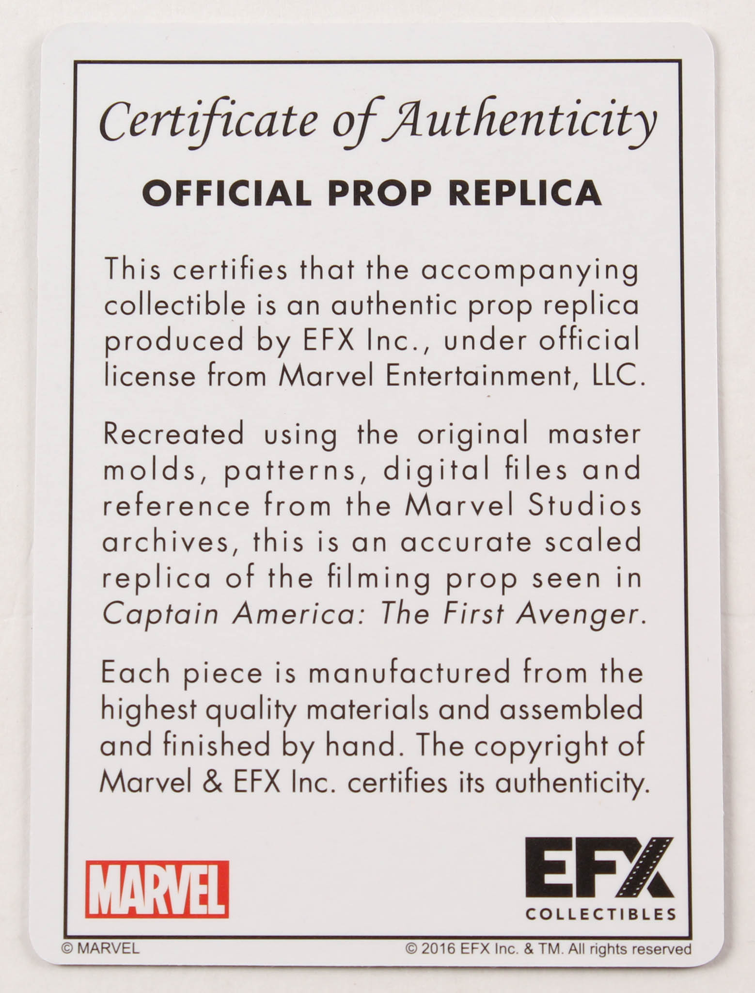 Captain America: The First Avenger Shield High Quality Metal Movie Prop Replica at PristineAuction.com Captain America: The First Avenger Shield High Quality Metal Movie Prop Replica at PristineAuction.com