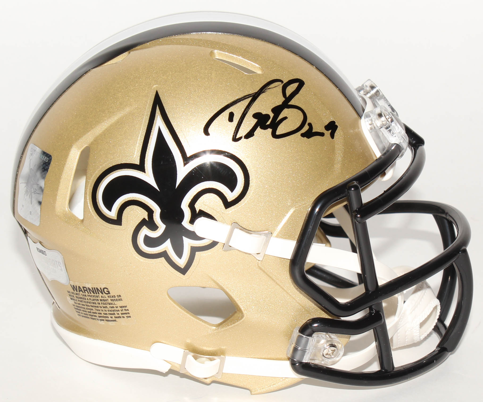 Drew Brees Signed Saints Speed Mini-Helmet (Radtke COA & Brees Hologram) at PristineAuction.com Drew Brees Signed Saints Speed Mini-Helmet (Radtke COA & Brees Hologram) at PristineAuction.com