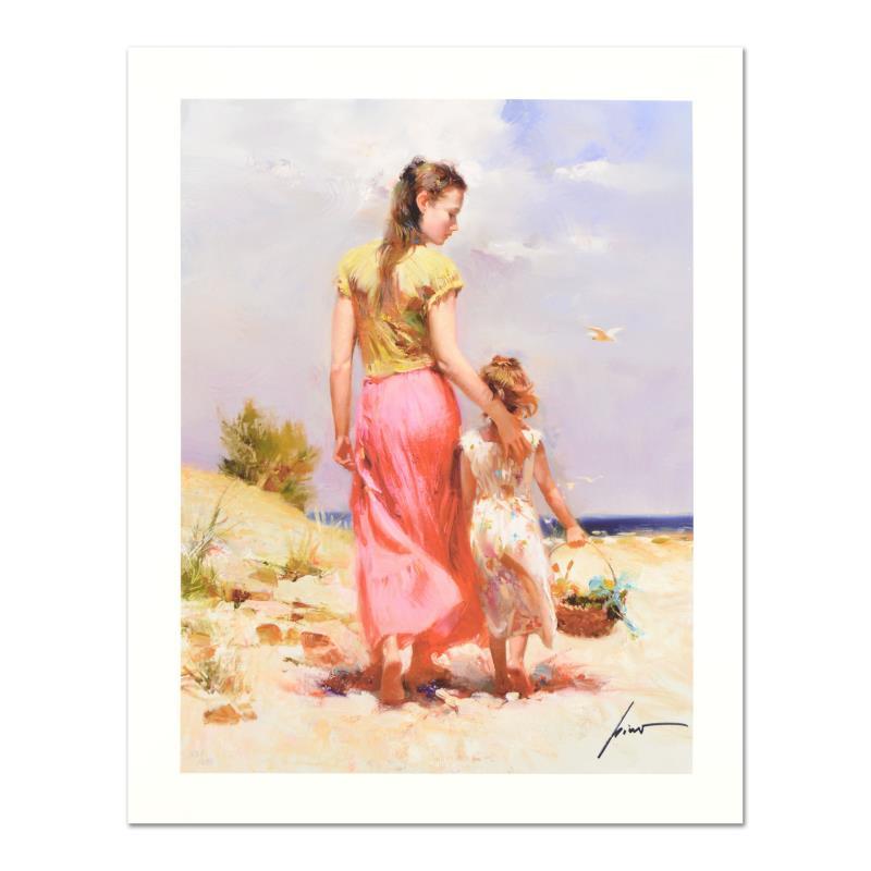 "Seaside Walk" Limited Edition 18x14 Giclee by Pino (PA) at PristineAuction.com "Seaside Walk" Limited Edition 18x14 Giclee by Pino (PA) at PristineAuction.com