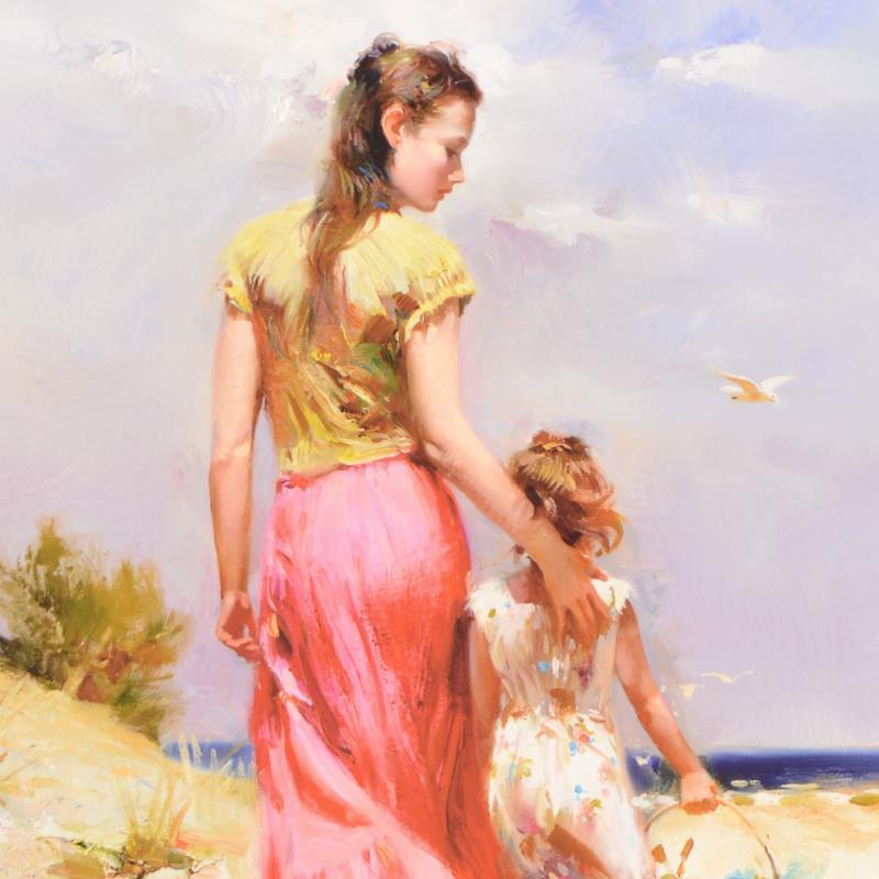 "Seaside Walk" Limited Edition 18x14 Giclee by Pino (PA) at PristineAuction.com "Seaside Walk" Limited Edition 18x14 Giclee by Pino (PA) at PristineAuction.com