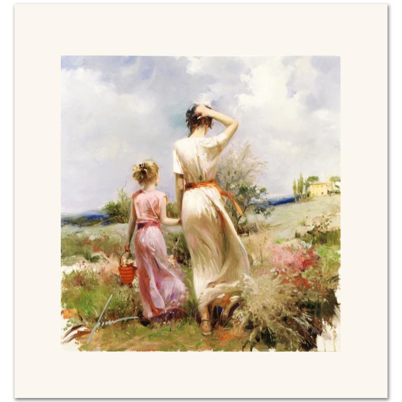 "Tuscan Stroll" Numbered LE 12x12 Giclee on Canvas by Pino (PA) at PristineAuction.com "Tuscan Stroll" Numbered LE 12x12 Giclee on Canvas by Pino (PA) at PristineAuction.com