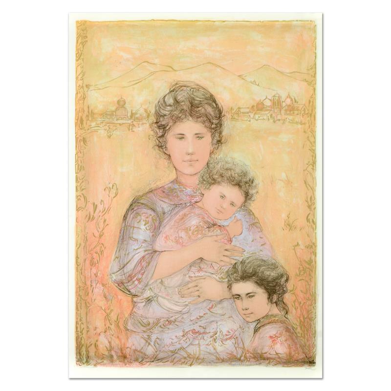 "Tatyana's Family" LE 29x41 Lithograph on Paper by Edna Hibel (Artova) at PristineAuction.com "Tatyana's Family" LE 29x41 Lithograph on Paper by Edna Hibel (Artova) at PristineAuction.com