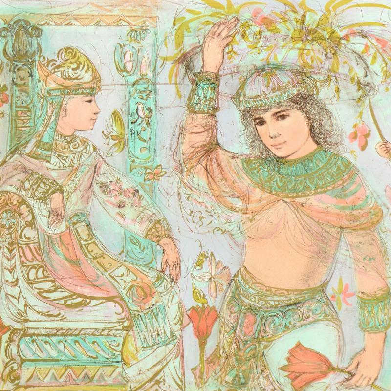 "Aida" LE 42x29 Lithograph on Paper by Edna Hibel (Artova) at PristineAuction.com "Aida" LE 42x29 Lithograph on Paper by Edna Hibel (Artova) at PristineAuction.com