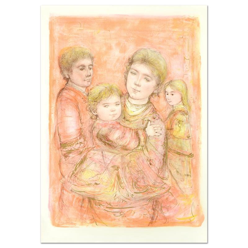 "Portrait of a Family" LE 31x45 Lithograph by Edna Hibel (Artova) (Disclaimer) at PristineAuction.com "Portrait of a Family" LE 31x45 Lithograph by Edna Hibel (Artova) (Disclaimer) at PristineAuction.com