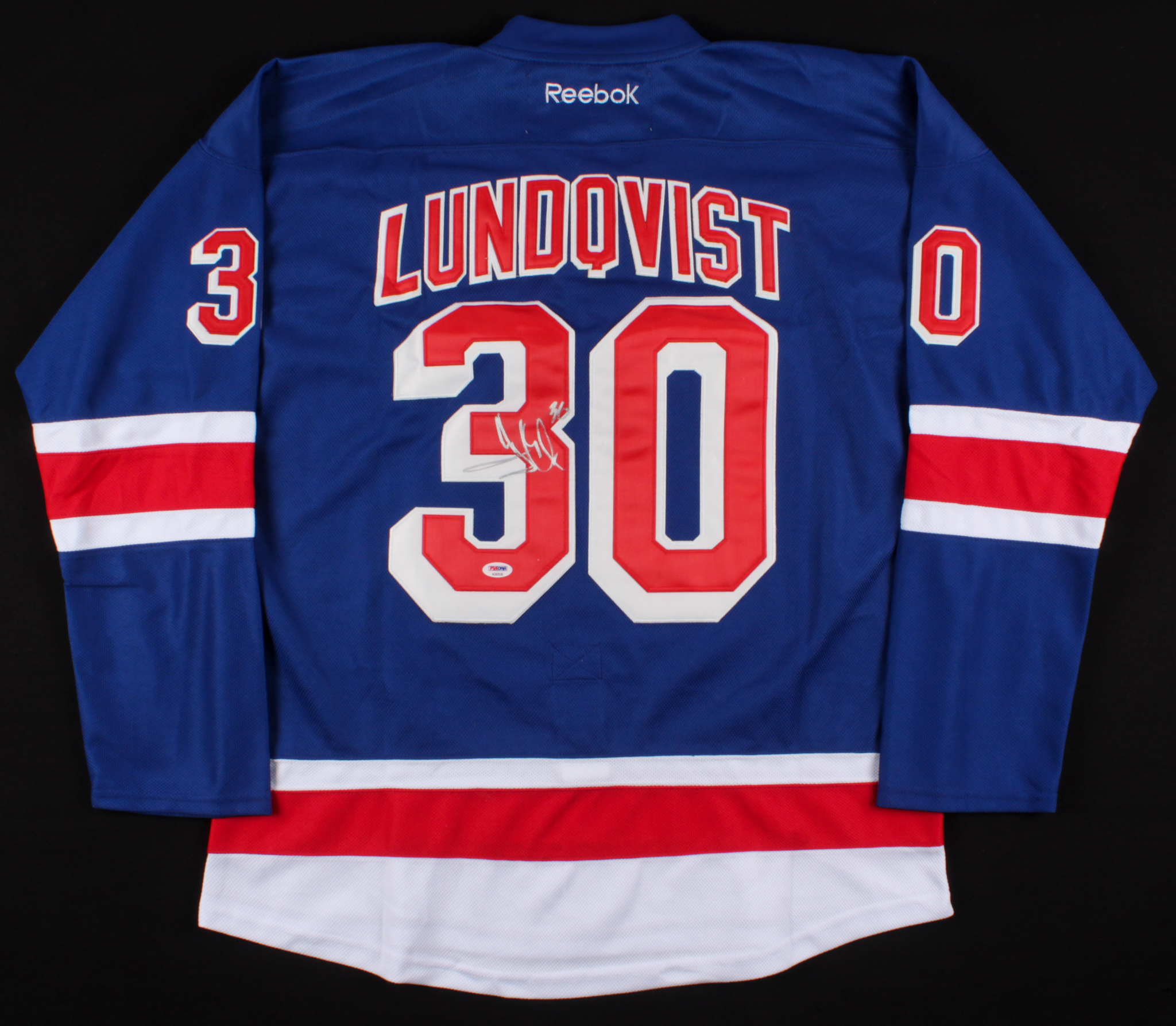 Henrik Lundqvist Signed New York Rangers Reebok Jersey (PSA Hologram) at PristineAuction.com Henrik Lundqvist Signed New York Rangers Reebok Jersey (PSA Hologram) at PristineAuction.com