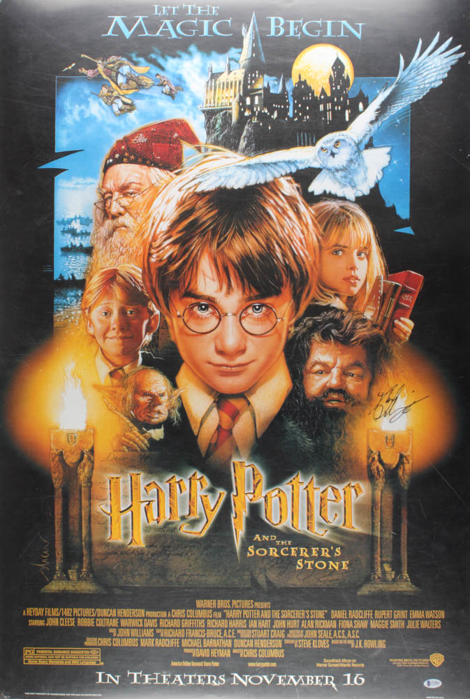 Daniel Radcliffe Signed "Harry Potter and the Sorcerer's Stone" 27x40 Movie Poster (Beckett COA) at PristineAuction.com Daniel Radcliffe Signed "Harry Potter and the Sorcerer's Stone" 27x40 Movie Poster (Beckett COA) at PristineAuction.com