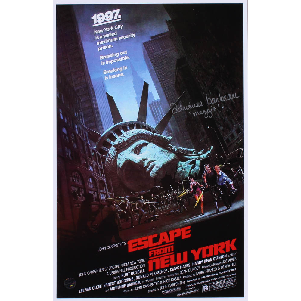 Adrienne Barbeau Signed "Escape from New York" 12x18 Movie Poster Photo