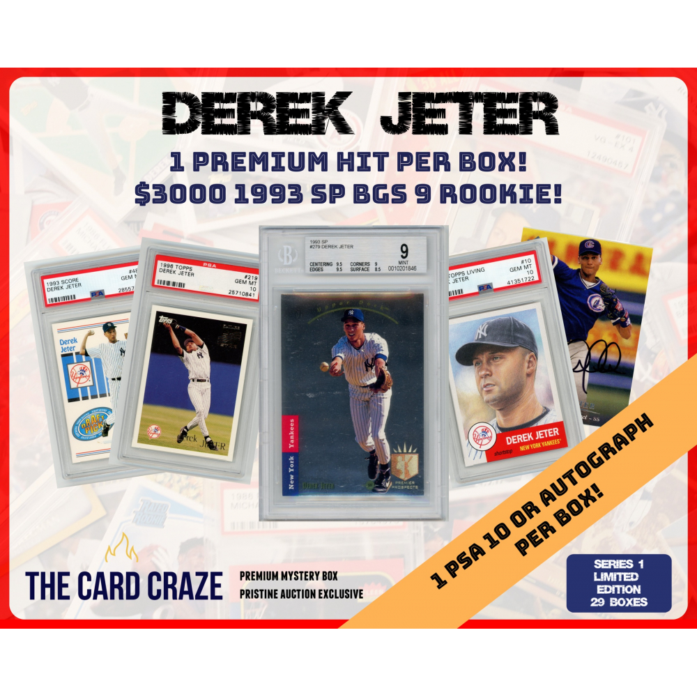 The Card Craze Derek Jeter Premium Baseball Card Mystery Box (1 Hit Per  Box) | Pristine Auction