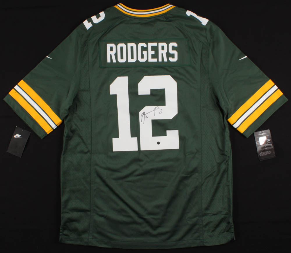 Aaron Rodgers Signed Packers Jersey (Steiner Hologram) (Imperfect) at PristineAuction.com Aaron Rodgers Signed Packers Jersey (Steiner Hologram) (Imperfect) at PristineAuction.com