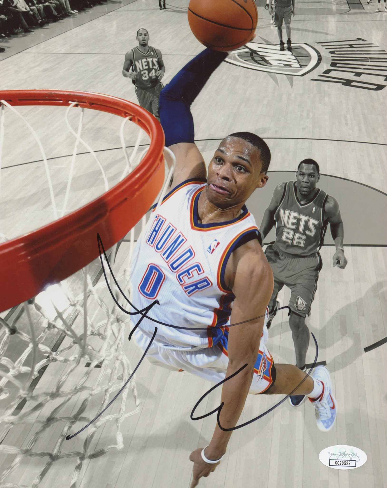 Russell Westbrook Signed Oklahoma City Thunder 8x10 Photo (JSA COA) at PristineAuction.com Russell Westbrook Signed Oklahoma City Thunder 8x10 Photo (JSA COA) at PristineAuction.com