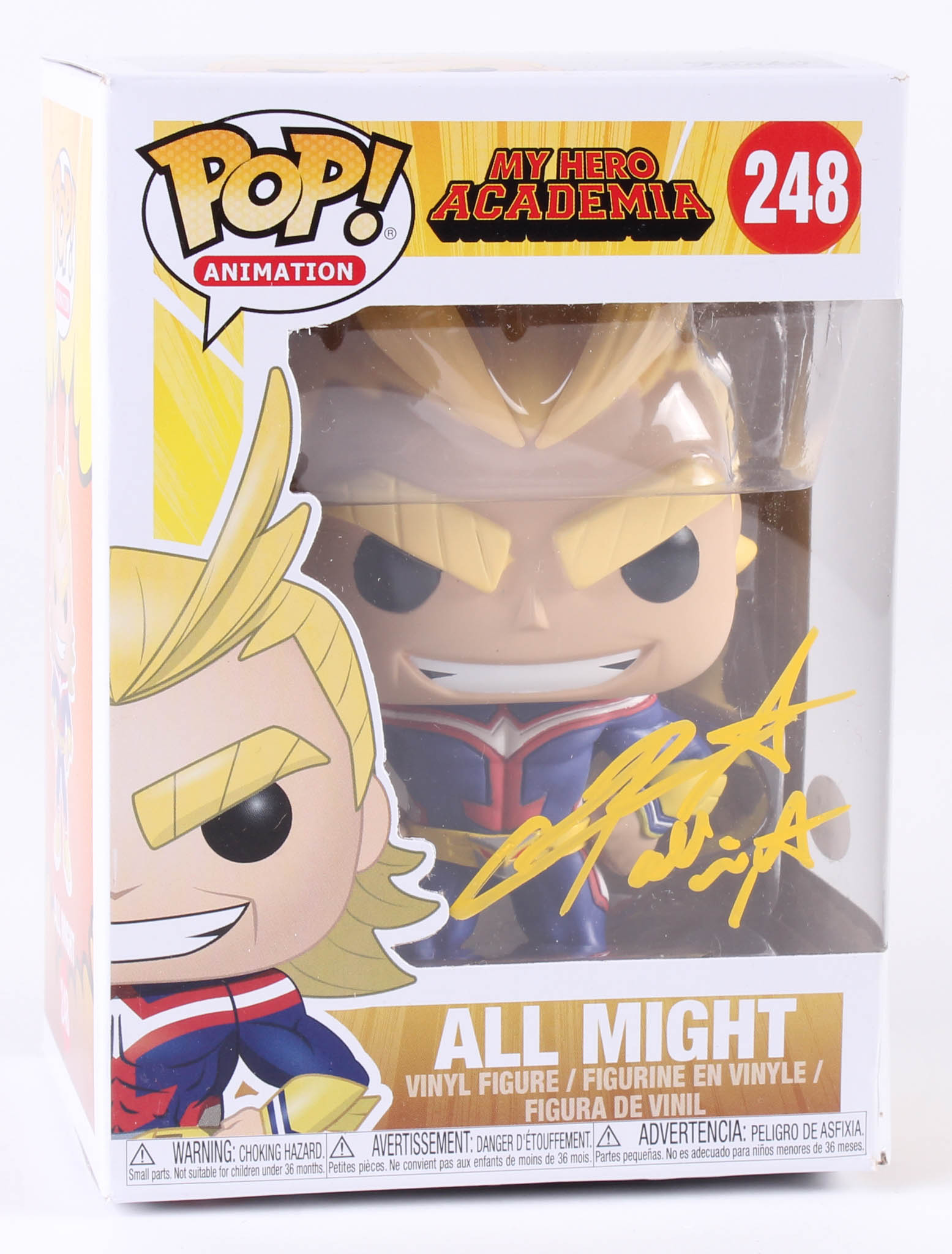 Christopher Sabat Signed "My Hero Academia" All Might #248 Funko Pop! Vinyl Figure Inscribed "All Might" (JSA COA) at PristineAuction.com Christopher Sabat Signed "My Hero Academia" All Might #248 Funko Pop! Vinyl Figure Inscribed "All Might" (JSA COA) at PristineAuction.com