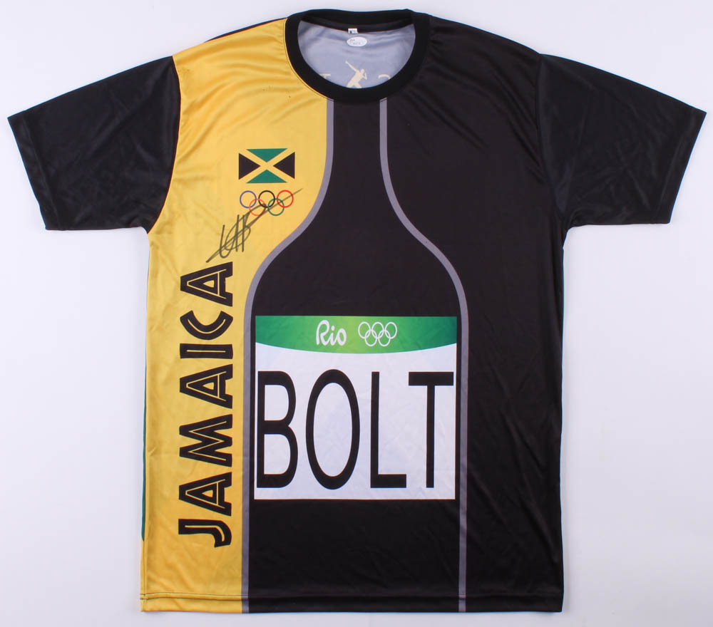 Usain Bolt Signed Rio 2016 Olympics Team Jamaica Jersey (JSA COA) at PristineAuction.com Usain Bolt Signed Rio 2016 Olympics Team Jamaica Jersey (JSA COA) at PristineAuction.com