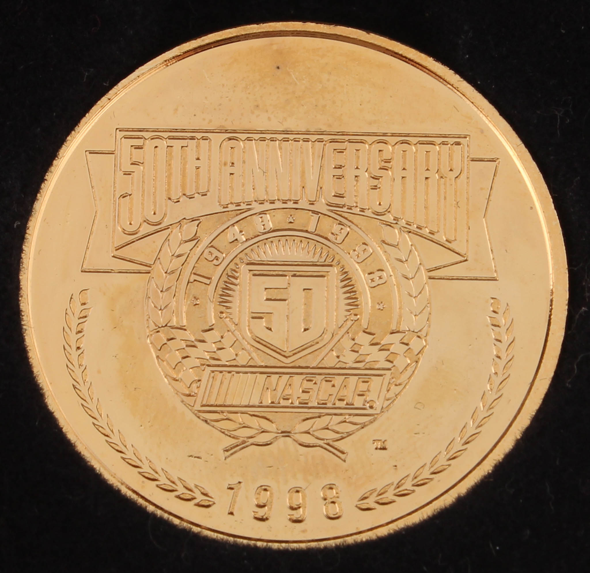 Richard Petty Signed LE 1948-1998 50th Anniversary / Pontiac Grand Prix Elite 1:24 Scale Die Cast Car with NASCAR 50th Anniversay Coin (Beckett COA) at PristineAuction.com Richard Petty Signed LE 1948-1998 50th Anniversary / Pontiac Grand Prix Elite 1:24 Scale Die Cast Car with NASCAR 50th Anniversay Coin (Beckett COA) at PristineAuction.com