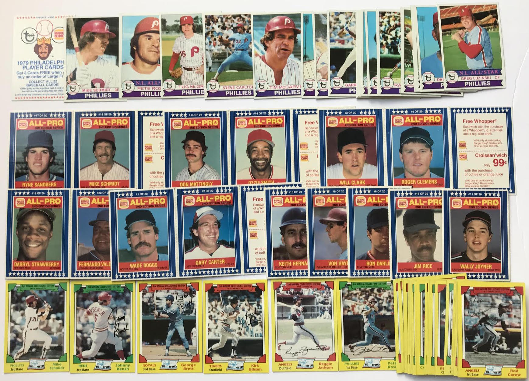 Lot of (16) Complete Regional Sets with (22) 1979 Topps NYY Burger King, (30) 1990 Post Cereal Set with Ken Griffey Jr., (22) 1979 Topps Phillies Burger King at PristineAuction.com Lot of (16) Complete Regional Sets with (22) 1979 Topps NYY Burger King, (30) 1990 Post Cereal Set with Ken Griffey Jr., (22) 1979 Topps Phillies Burger King at PristineAuction.com