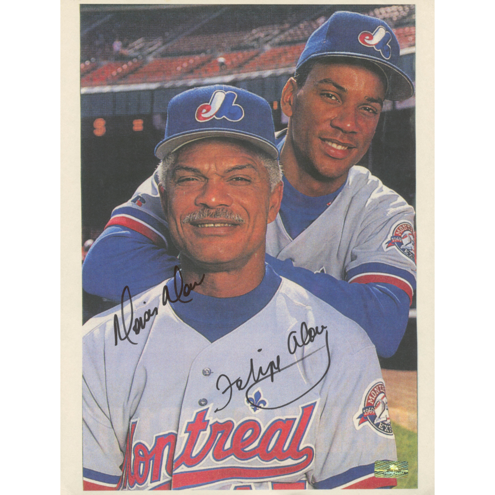 Felipe Alou & Moisés Alou Signed Montreal Expos 8x10 Photo (Palm Beach