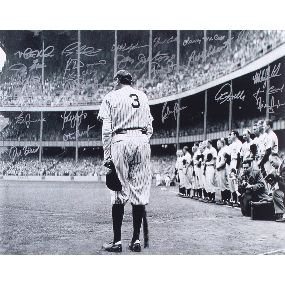 New York Yankees Babe Ruth Pulitzer Prize 16x20 Signed Photo by (25 ...
