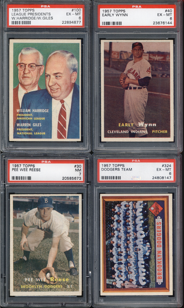 1957 TOPPS BASEBALL GRADED SET BREAK! - Mystery Box - (2 or 3) GRADED Cards Per Pack! at PristineAuction.com 1957 TOPPS BASEBALL GRADED SET BREAK! - Mystery Box - (2 or 3) GRADED Cards Per Pack! at PristineAuction.com