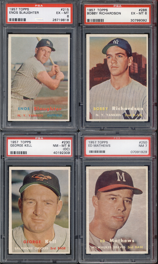 1957 TOPPS BASEBALL GRADED SET BREAK! - Mystery Box - (2 or 3) GRADED Cards Per Pack! at PristineAuction.com 1957 TOPPS BASEBALL GRADED SET BREAK! - Mystery Box - (2 or 3) GRADED Cards Per Pack! at PristineAuction.com