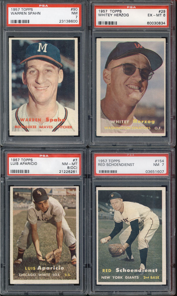 1957 TOPPS BASEBALL GRADED SET BREAK! - Mystery Box - (2 or 3) GRADED Cards Per Pack! at PristineAuction.com 1957 TOPPS BASEBALL GRADED SET BREAK! - Mystery Box - (2 or 3) GRADED Cards Per Pack! at PristineAuction.com