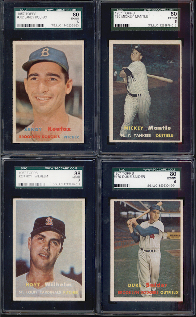 1957 TOPPS BASEBALL GRADED SET BREAK! - Mystery Box - (2 or 3) GRADED Cards Per Pack! at PristineAuction.com 1957 TOPPS BASEBALL GRADED SET BREAK! - Mystery Box - (2 or 3) GRADED Cards Per Pack! at PristineAuction.com