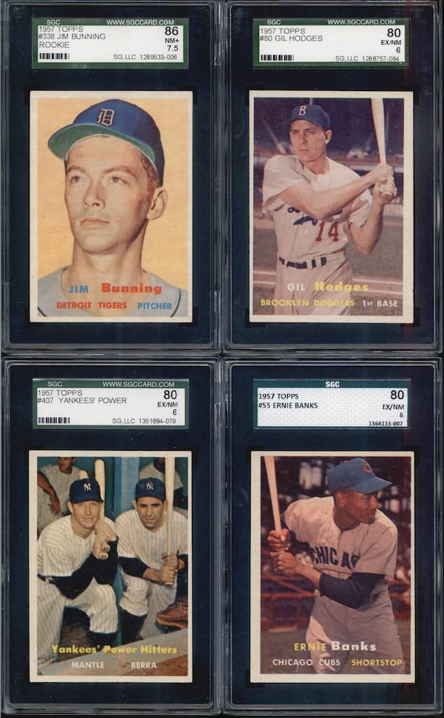 1957 TOPPS BASEBALL GRADED SET BREAK! - Mystery Box - (2 or 3) GRADED Cards Per Pack! at PristineAuction.com 1957 TOPPS BASEBALL GRADED SET BREAK! - Mystery Box - (2 or 3) GRADED Cards Per Pack! at PristineAuction.com