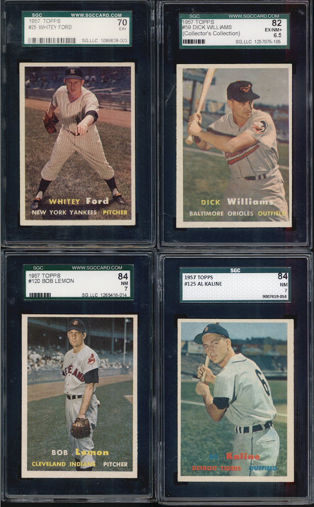 1957 TOPPS BASEBALL GRADED SET BREAK! - Mystery Box - (2 or 3) GRADED Cards Per Pack! at PristineAuction.com 1957 TOPPS BASEBALL GRADED SET BREAK! - Mystery Box - (2 or 3) GRADED Cards Per Pack! at PristineAuction.com