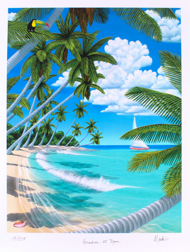 Dan Mackin "Paradise at Noon" Signed Limited Edition 19x25 Fine Art Giclee /275 (Mackin COA