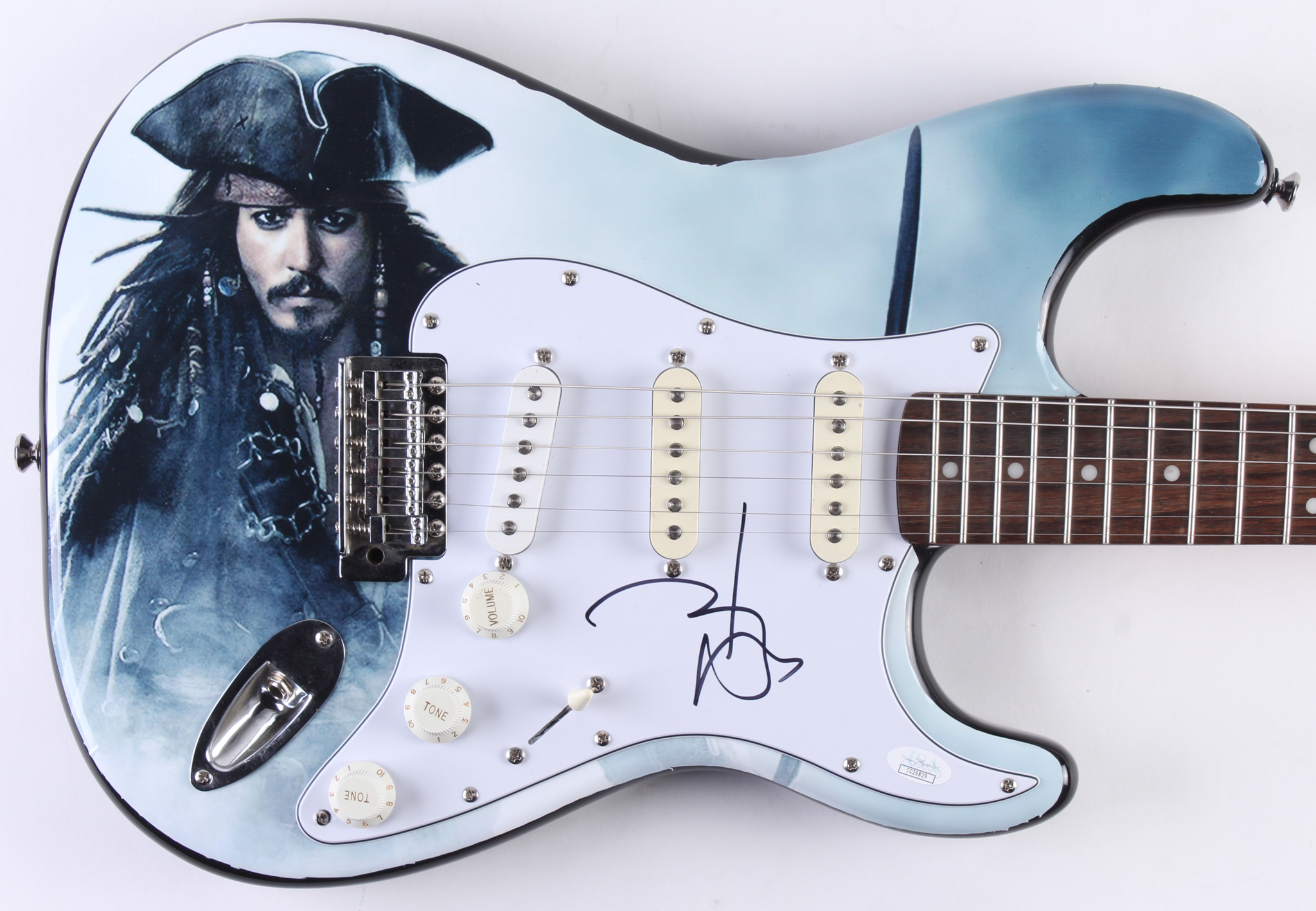Johnny Depp Signed Full-Size Custom Electric Guitar (JSA Hologram) at PristineAuction.com Johnny Depp Signed Full-Size Custom Electric Guitar (JSA Hologram) at PristineAuction.com