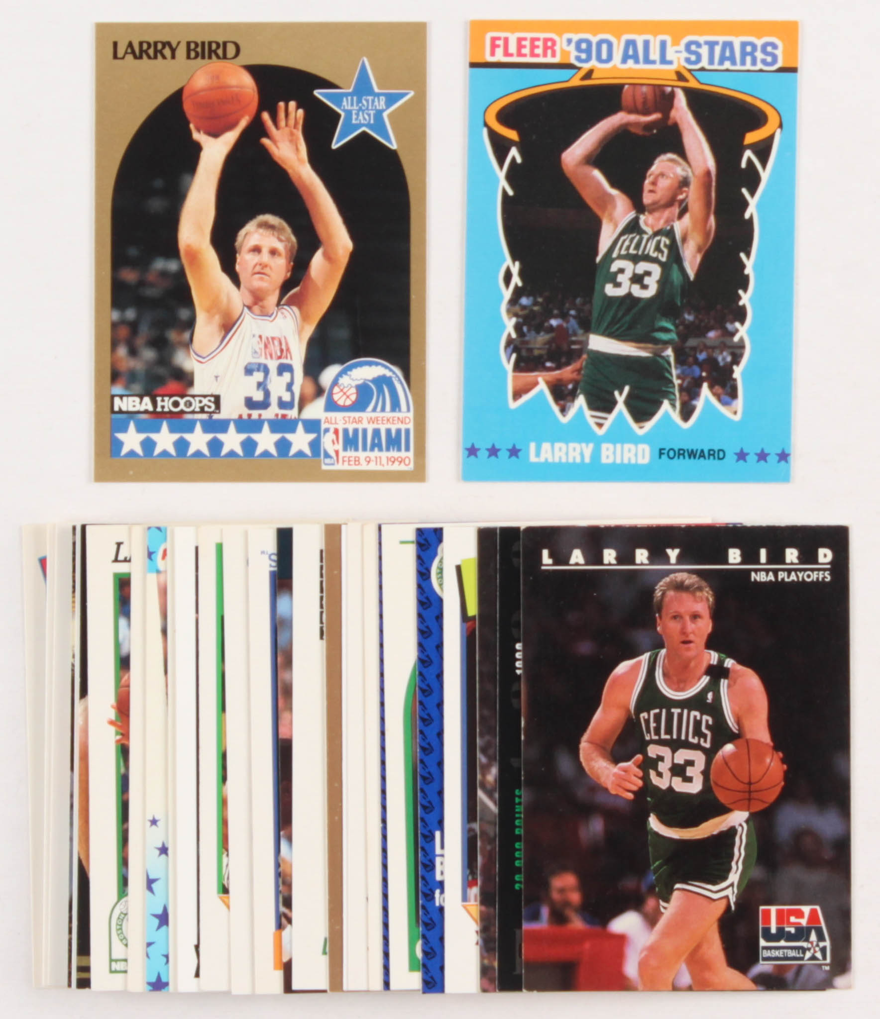 Lot of (30) Larry Bird Basketball Cards With 1990-91 Hoops #2, 1990-91 Fleer All-Stars #2 at PristineAuction.com Lot of (30) Larry Bird Basketball Cards With 1990-91 Hoops #2, 1990-91 Fleer All-Stars #2 at PristineAuction.com