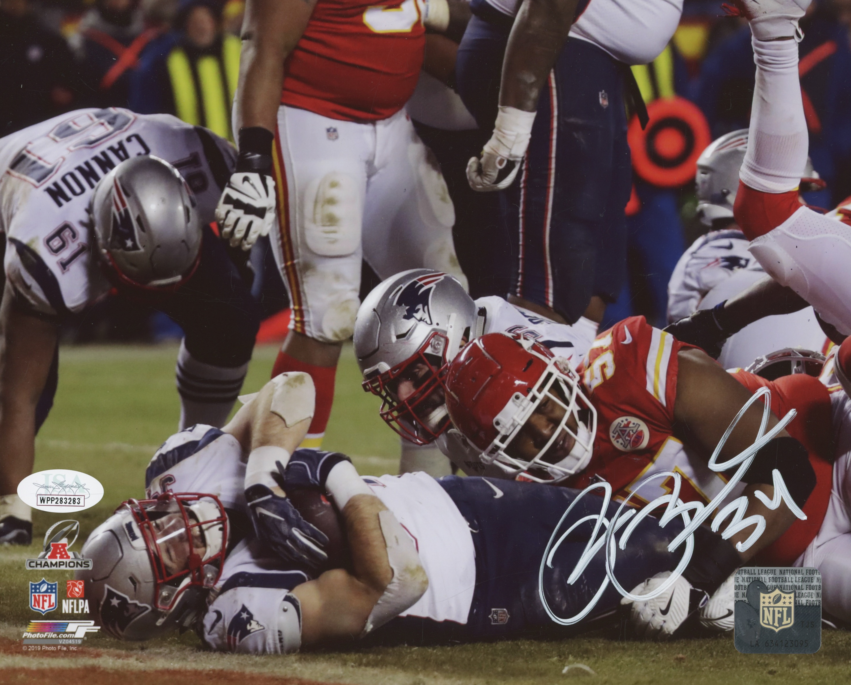 Rex Burkhead Signed New England Patriots 8x10 Photo (JSA COA) at PristineAuction.com Rex Burkhead Signed New England Patriots 8x10 Photo (JSA COA) at PristineAuction.com