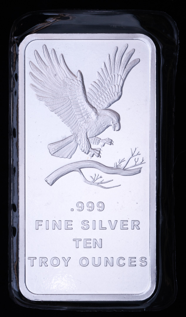 10 oz SilverTowne Eagle Silver Bullion Bar at PristineAuction.com 10 oz SilverTowne Eagle Silver Bullion Bar at PristineAuction.com
