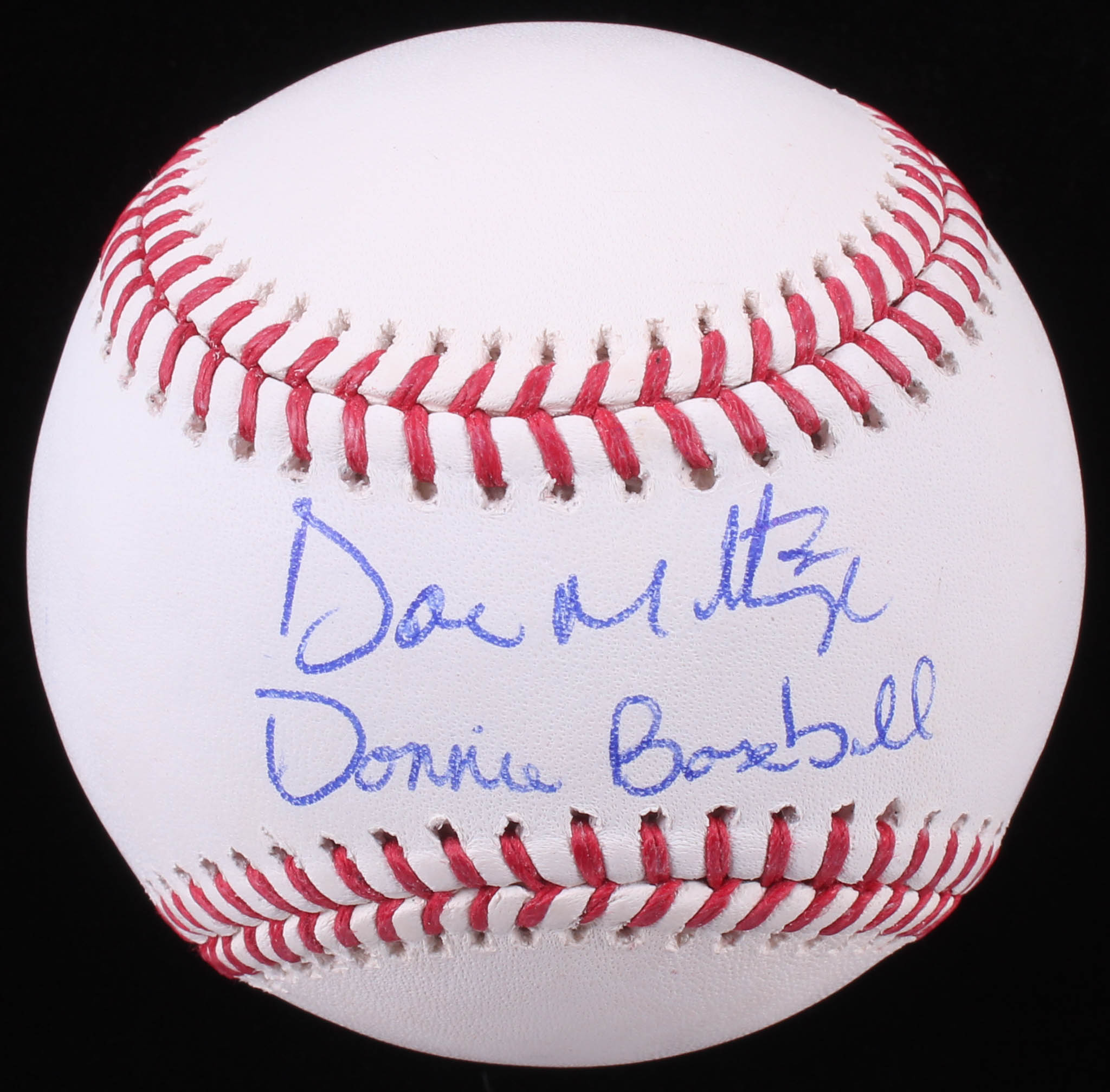 Don Mattingly Signed OML Baseball Inscribed "Donnie Baseball" (JSA COA) at PristineAuction.com Don Mattingly Signed OML Baseball Inscribed "Donnie Baseball" (JSA COA) at PristineAuction.com