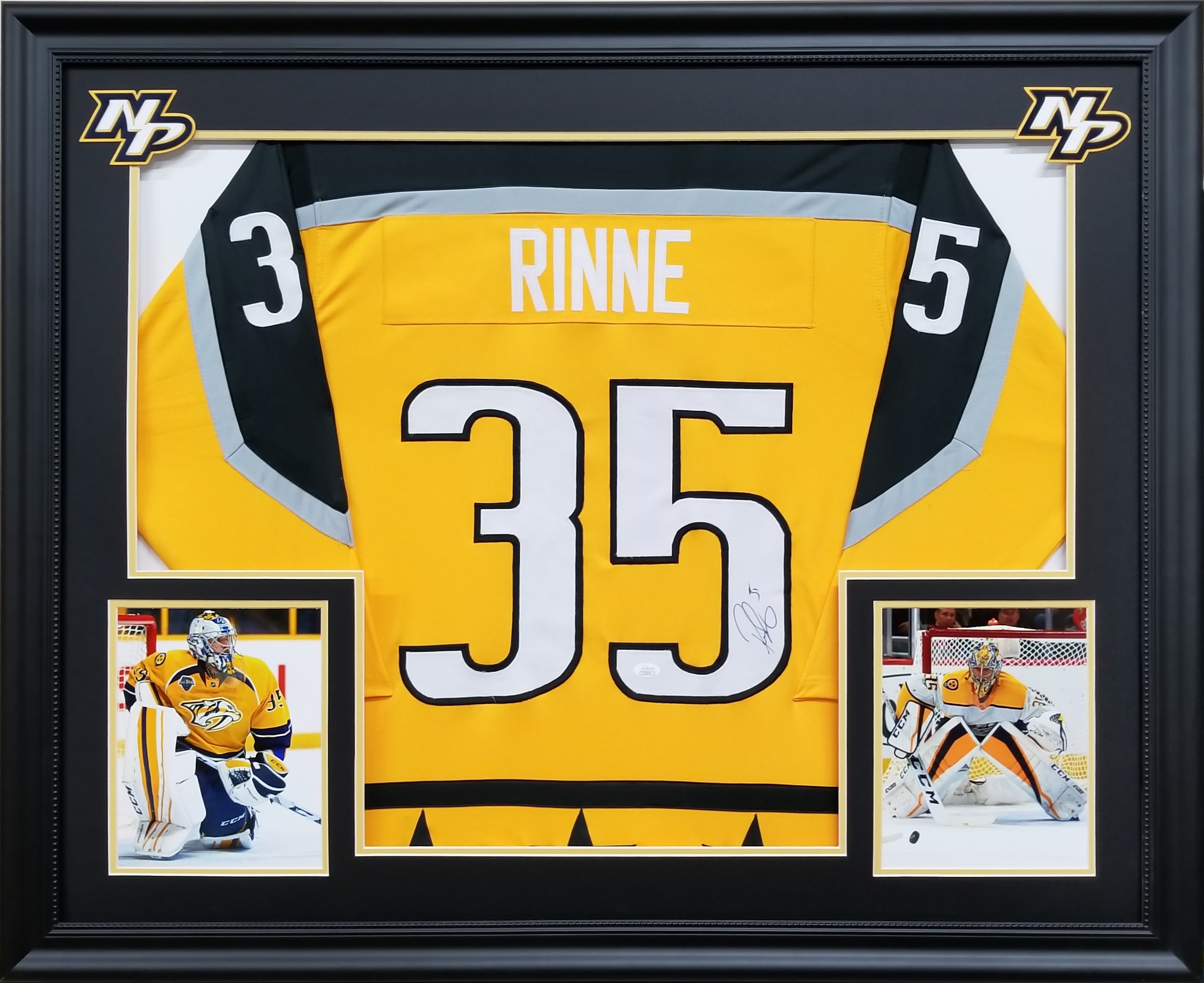Pekka Rinne Signed Nashville Predators 35x43 Custom Framed Jersey (JSA COA) at PristineAuction.com Pekka Rinne Signed Nashville Predators 35x43 Custom Framed Jersey (JSA COA) at PristineAuction.com