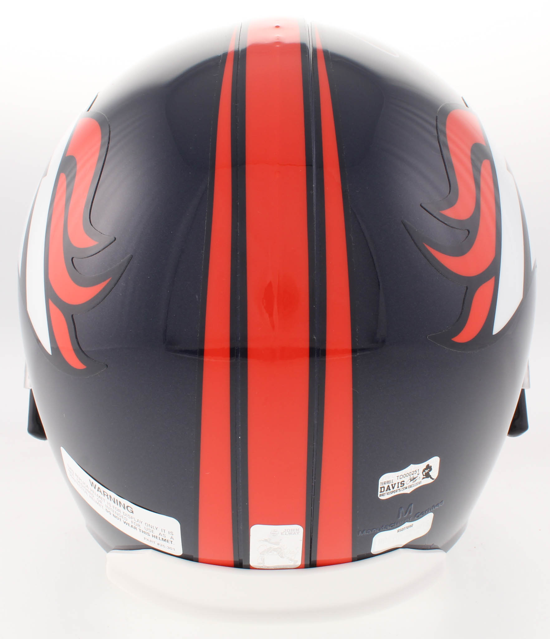 John Elway & Terrell Davis Signed Denver Broncos Full-Size Helmet (Radtke COA & Elway Hologram) at PristineAuction.com John Elway & Terrell Davis Signed Denver Broncos Full-Size Helmet (Radtke COA & Elway Hologram) at PristineAuction.com