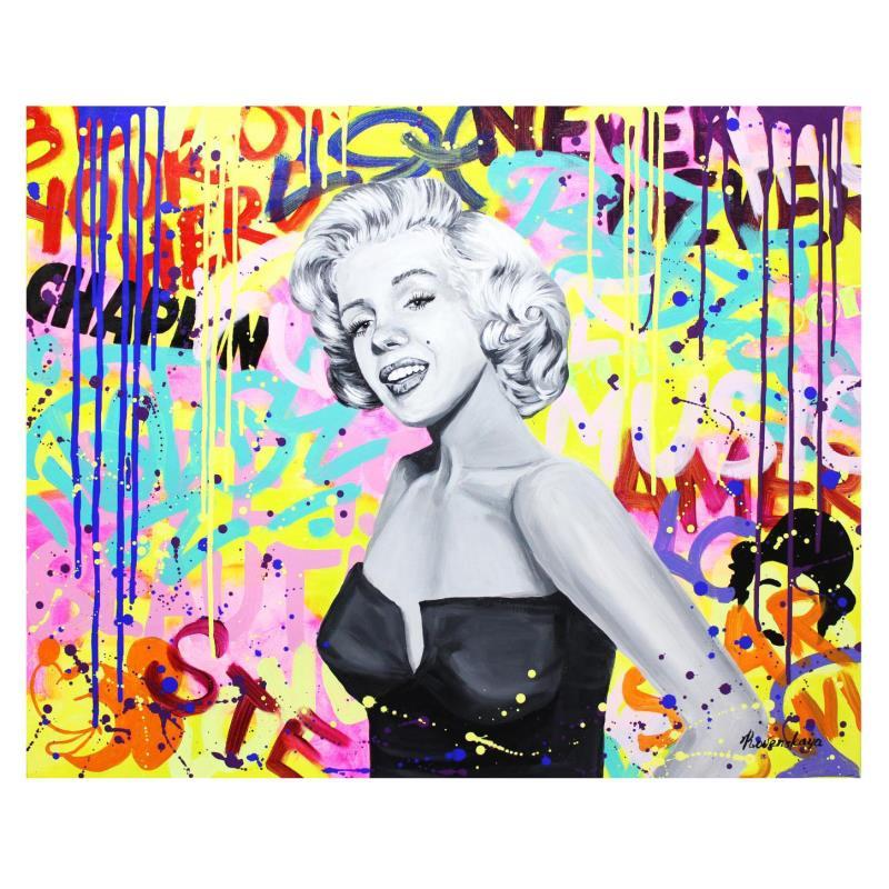 Nastya Rovenskaya Signed "Monroe in Grey" 30x24 Original Oil on Canvas ...