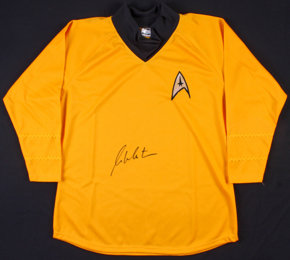 William Shatner Signed Star Trek "Captain James T. Kirk" Prop Replica Uniform Shirt (JSA COA) at PristineAuction.com William Shatner Signed Star Trek "Captain James T. Kirk" Prop Replica Uniform Shirt (JSA COA) at PristineAuction.com