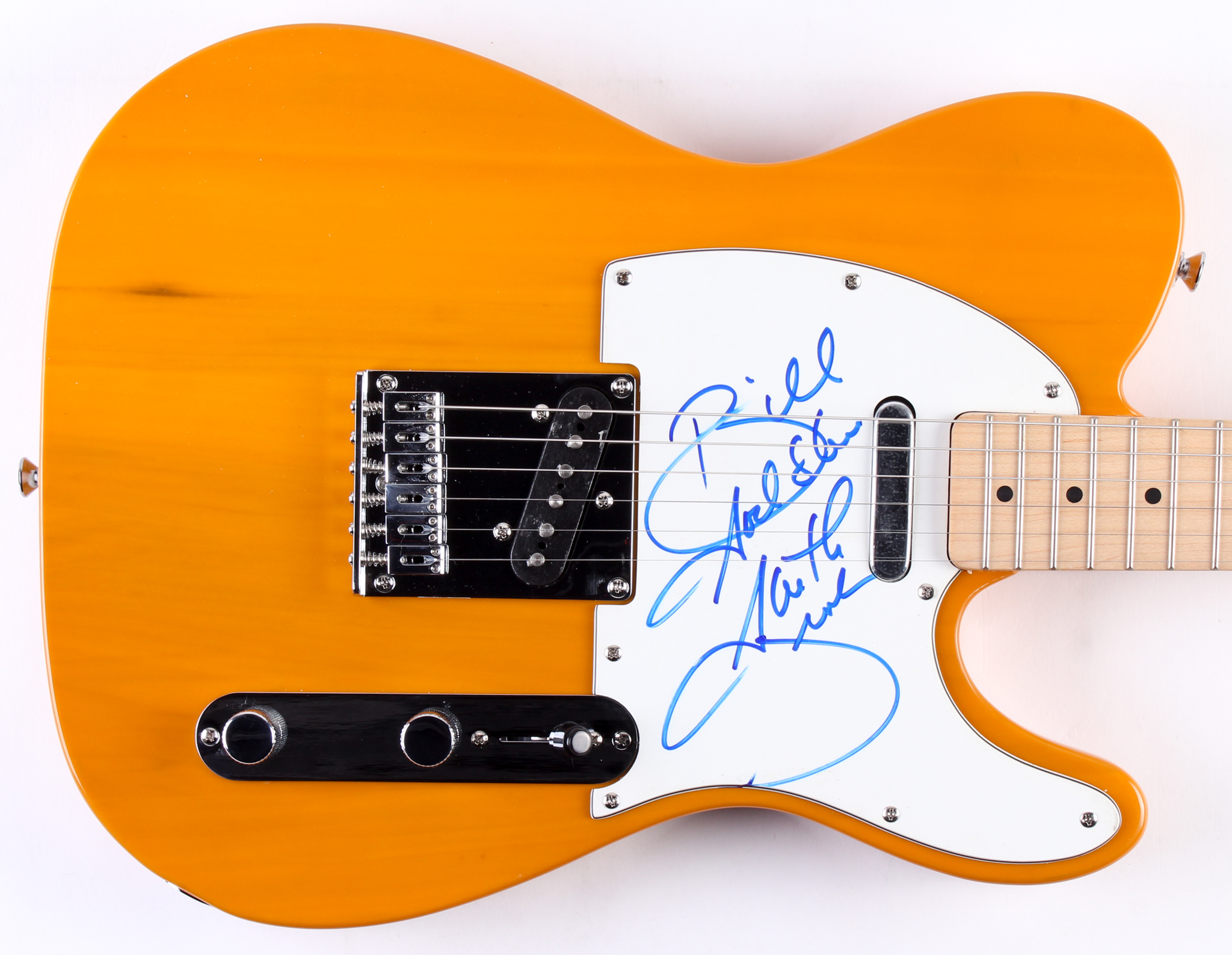 Garth Brooks Signed 39" Fender Squier Bullet Electric Guitar Inscribed "God Bless" (JSA LOA) at PristineAuction.com Garth Brooks Signed 39" Fender Squier Bullet Electric Guitar Inscribed "God Bless" (JSA LOA) at PristineAuction.com