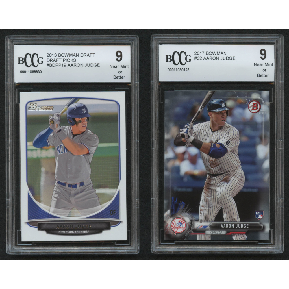 2013 Bowman Draft #BDPP19 Aaron Judge Rookie Card Graded BCCG 9