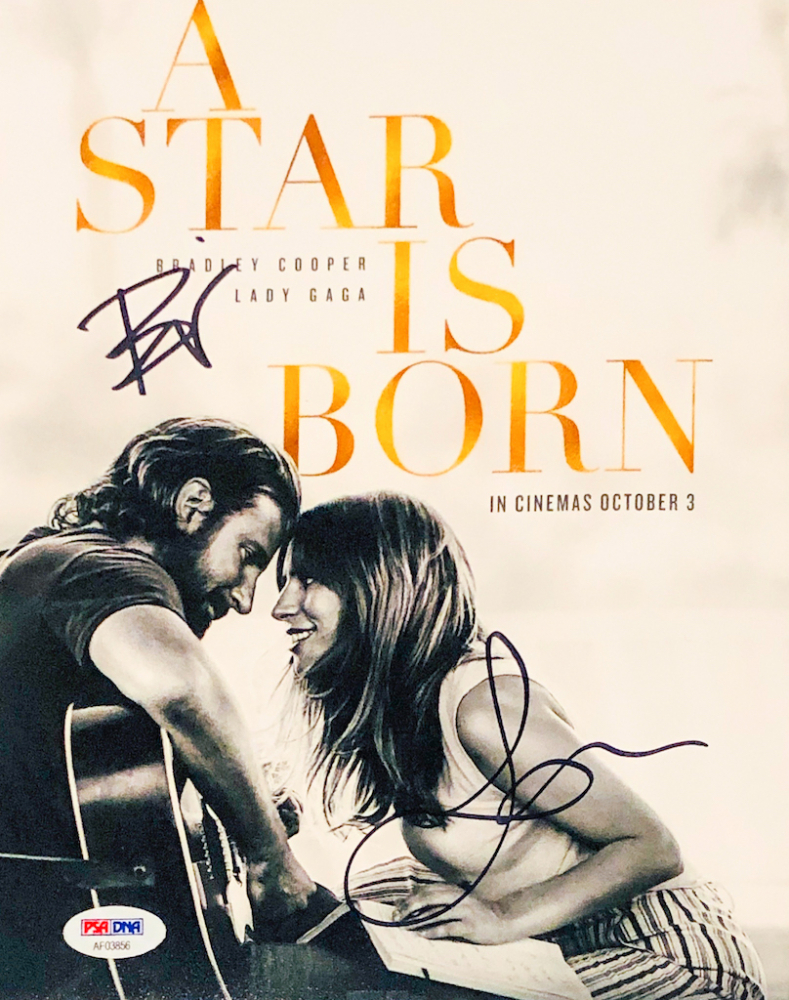 A Star Is Born Autobiographie Lady Gaga Lady Gaga & Bradley Cooper Signed "A Star Is Born" 8x10 Photo (PSA LOA