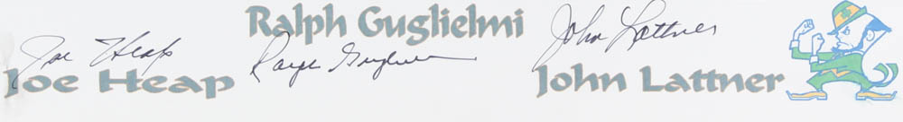 Notre Dame Fighting Irish 13x18 "Playball" Signed by Neil Worden, Joe Heap, Ralph Guglielmi, & John Lattner (Stacks of Plaques LOA) at PristineAuction.com Notre Dame Fighting Irish 13x18 "Playball" Signed by Neil Worden, Joe Heap, Ralph Guglielmi, & John Lattner (Stacks of Plaques LOA) at PristineAuction.com