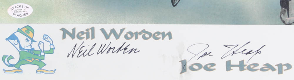 Notre Dame Fighting Irish 13x18 "Playball" Signed by Neil Worden, Joe Heap, Ralph Guglielmi, & John Lattner (Stacks of Plaques LOA) at PristineAuction.com Notre Dame Fighting Irish 13x18 "Playball" Signed by Neil Worden, Joe Heap, Ralph Guglielmi, & John Lattner (Stacks of Plaques LOA) at PristineAuction.com