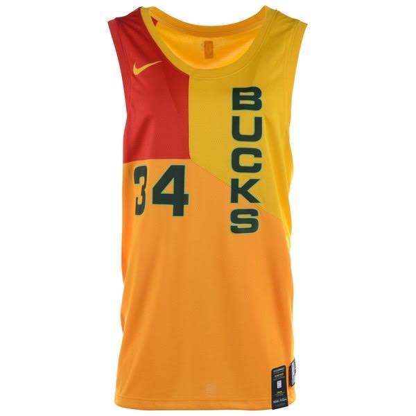 Giannis Antetokounmpo Signed Milwaukee Bucks Yellow City Edition Nike Jersey (Fanatics Hologram) at PristineAuction.com Giannis Antetokounmpo Signed Milwaukee Bucks Yellow City Edition Nike Jersey (Fanatics Hologram) at PristineAuction.com