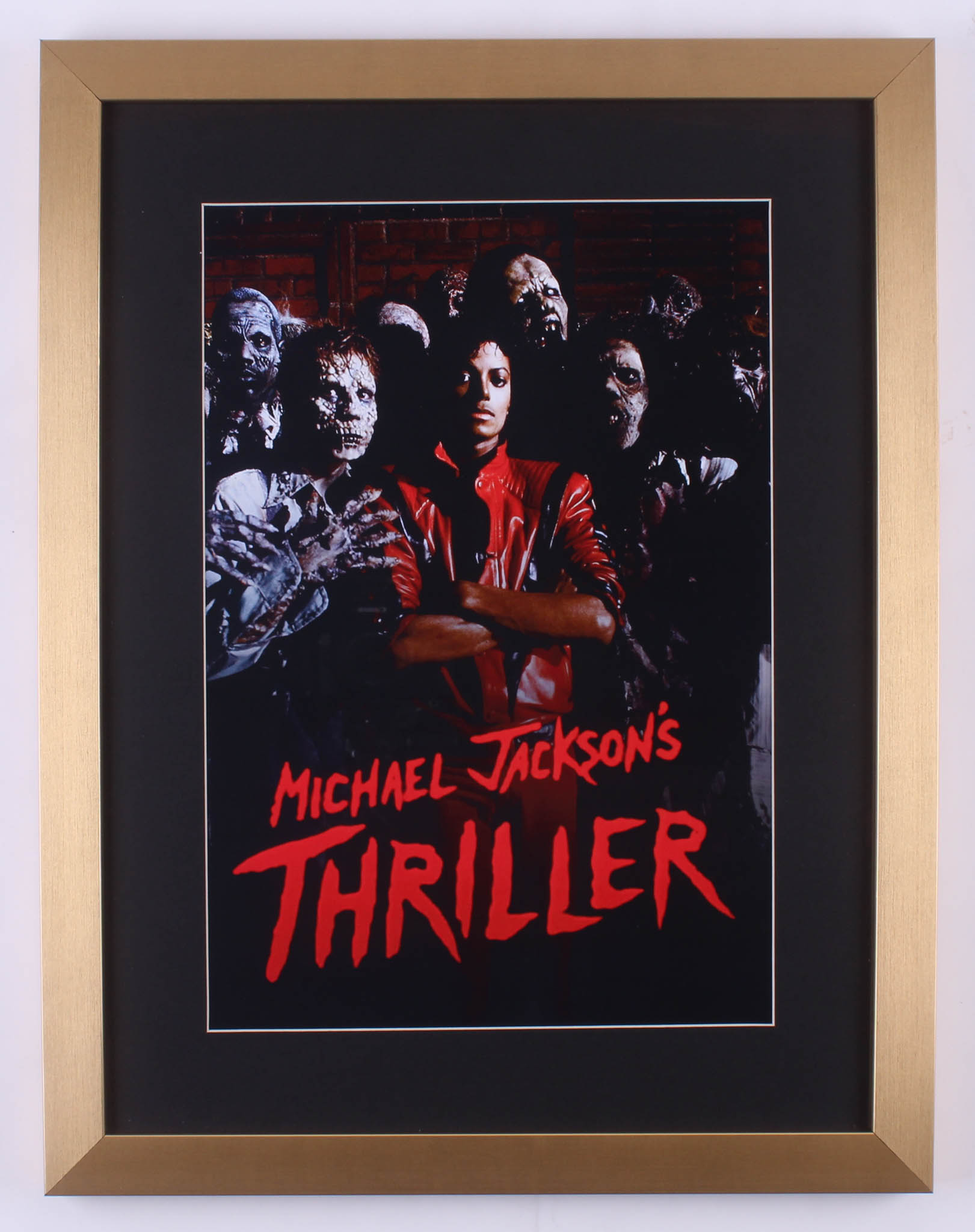 Michael Jackson "Thriller" 17x22 Custom Framed Movie Poster Display at PristineAuction.com Michael Jackson "Thriller" 17x22 Custom Framed Movie Poster Display at PristineAuction.com