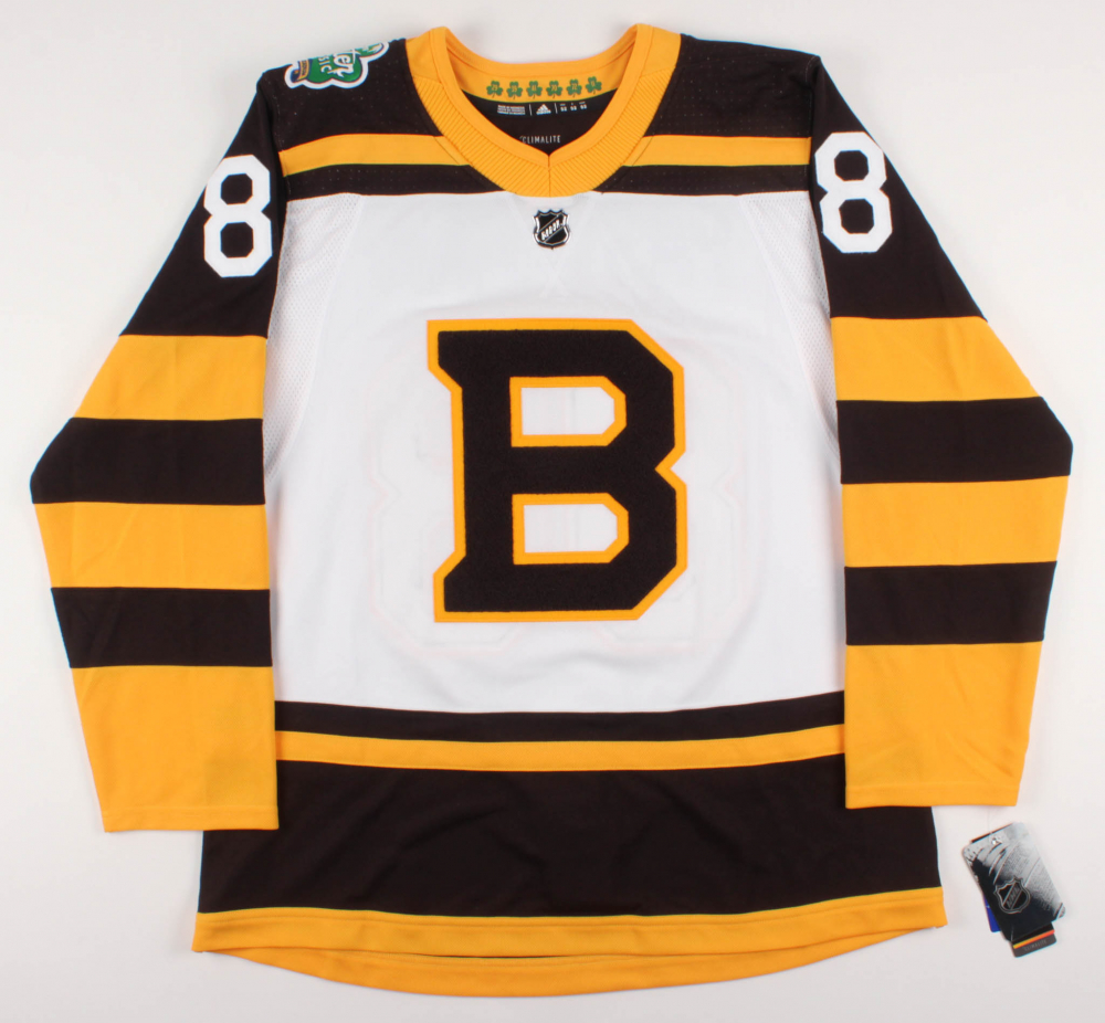 David Pastrnak Boston Bruins Autographed White Adidas Authentic Jersey